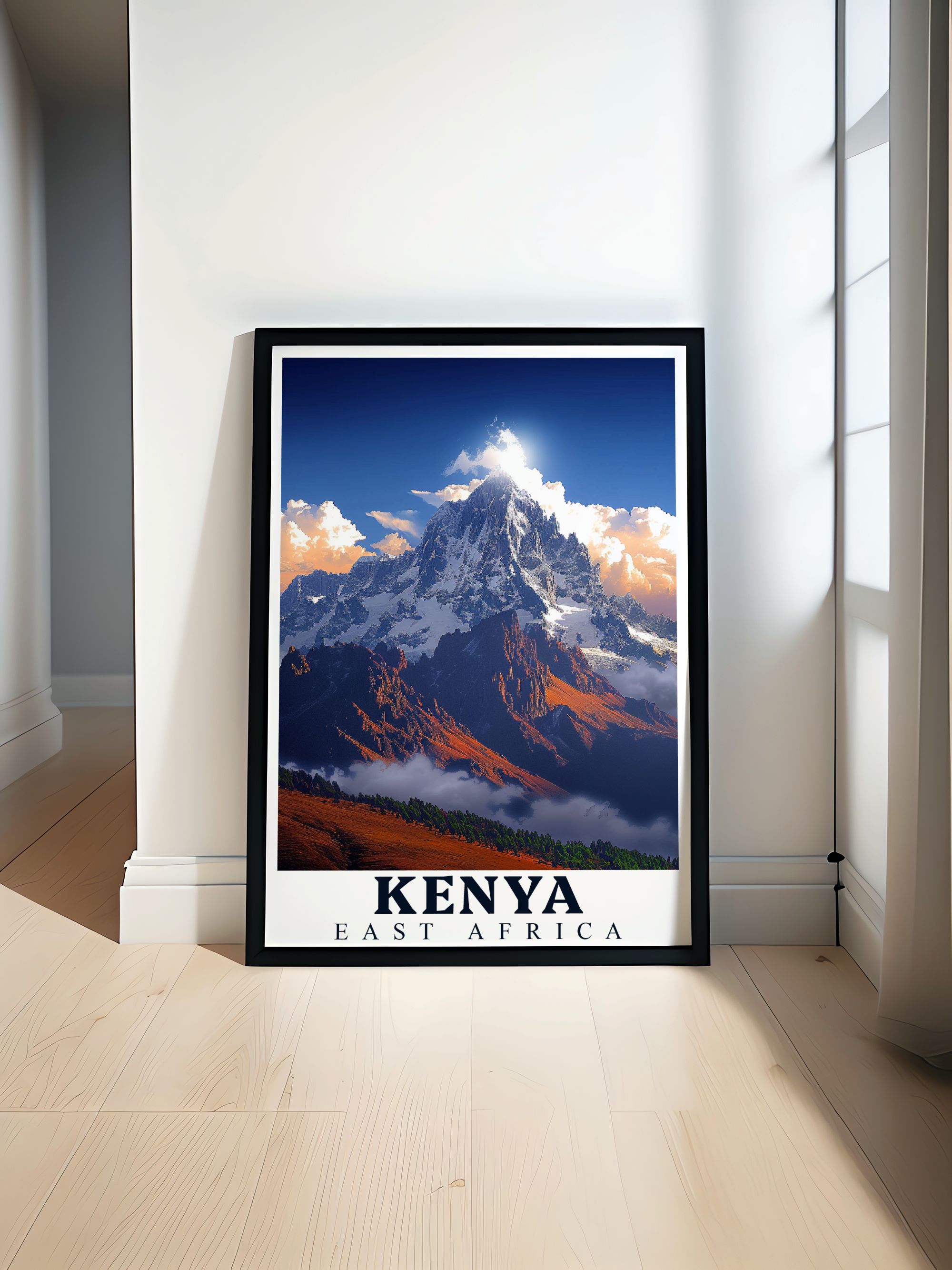 Kenya Art - Mount Kenya Ideal Home Decor - East Africa Living Room Decor-0