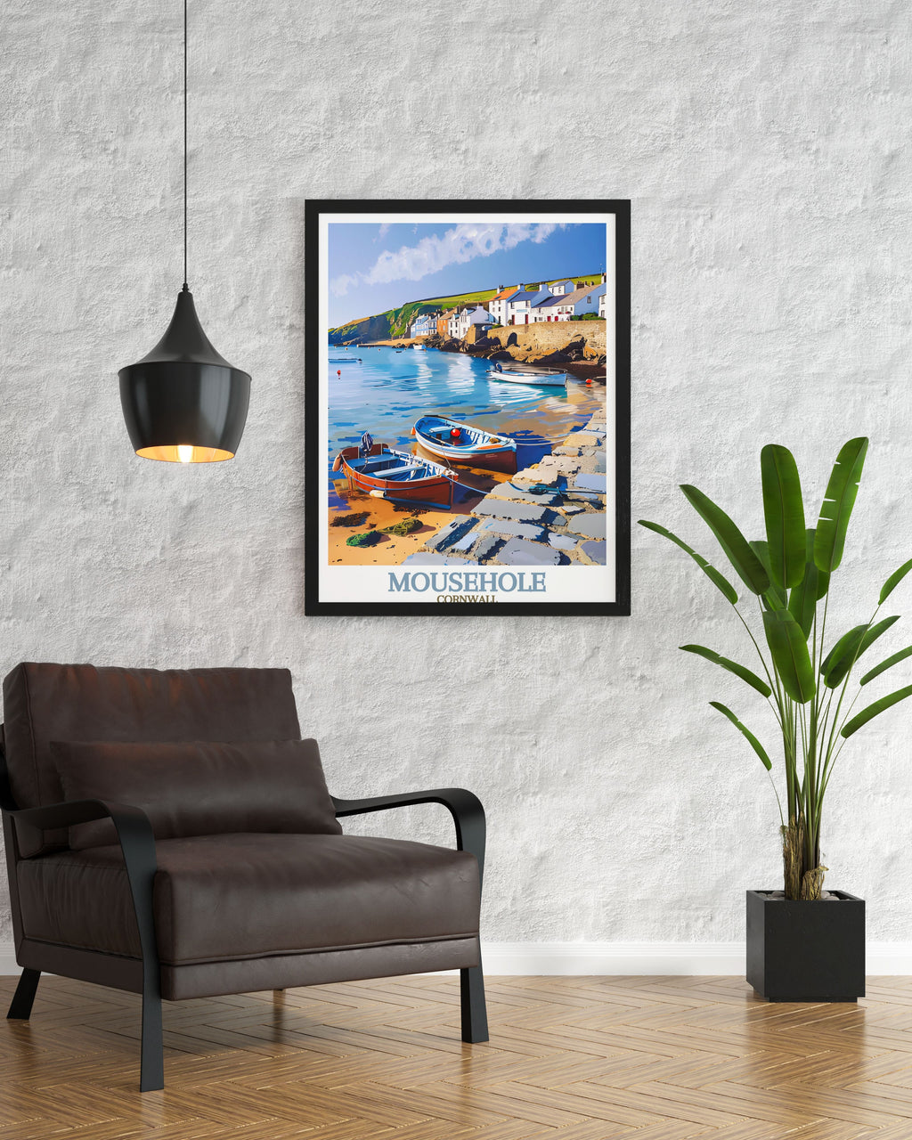 Mousehole Cornwall  Art - Mousehole Harbour  Home Decor - Cornwall  Living Room Decor-4