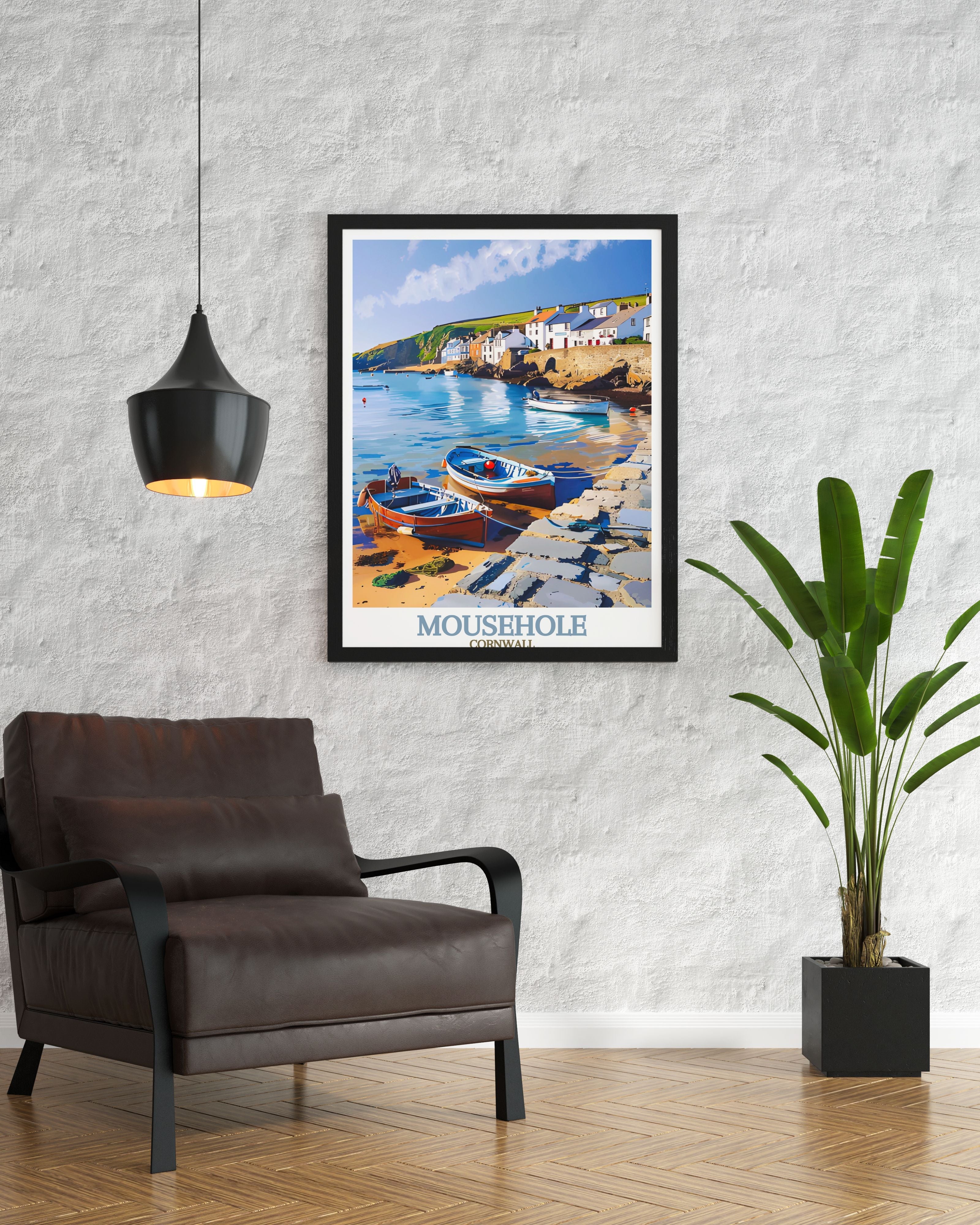 Mousehole Cornwall  Art - Mousehole Harbour  Home Decor - Cornwall  Living Room Decor-4