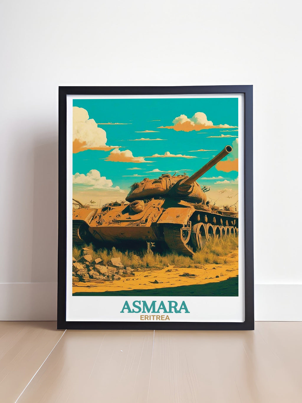 Asmara Art - Tank Graveyard Home Decor - Eritrea Living Room Decor-1