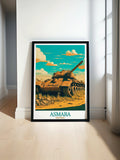 Asmara Art - Tank Graveyard Home Decor - Eritrea Living Room Decor-0