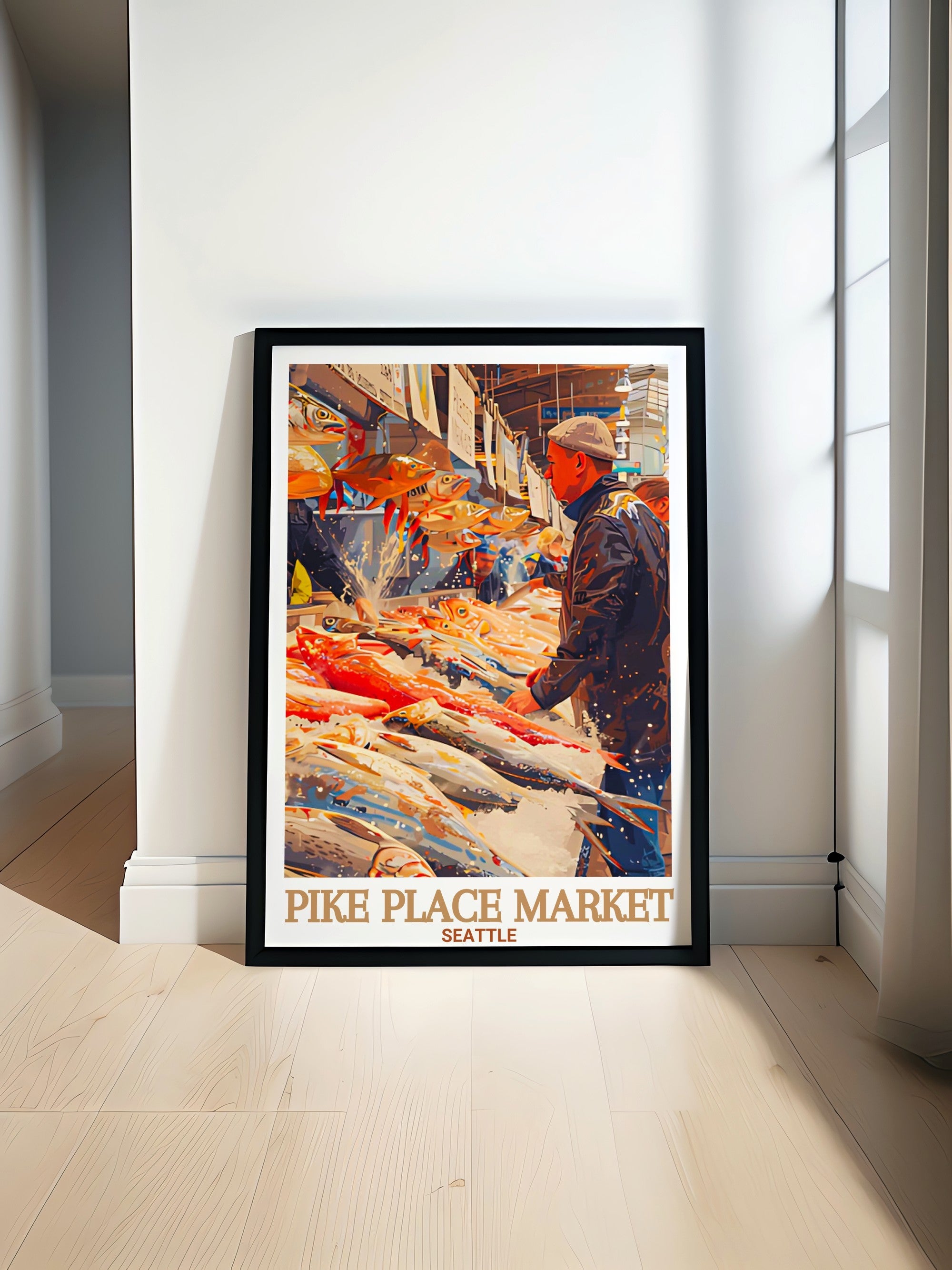 Pike Place Market  Posters - Pike Place Fish Market  Home Decor - Seattle  Decor-0
