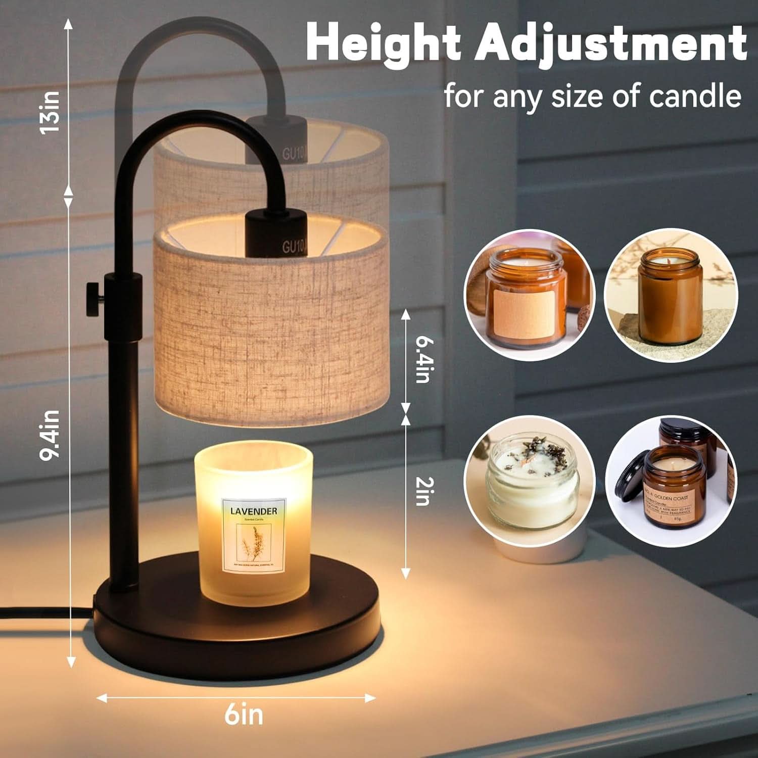 Dimmable Candle Warmer Lamp With Timer Bedroom Decor-3