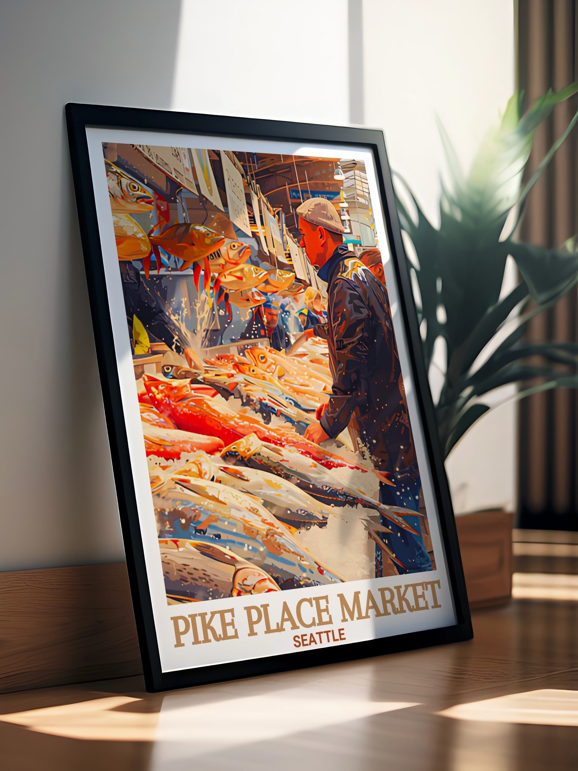 Pike Place Market  Posters - Pike Place Fish Market  Home Decor - Seattle  Decor-1