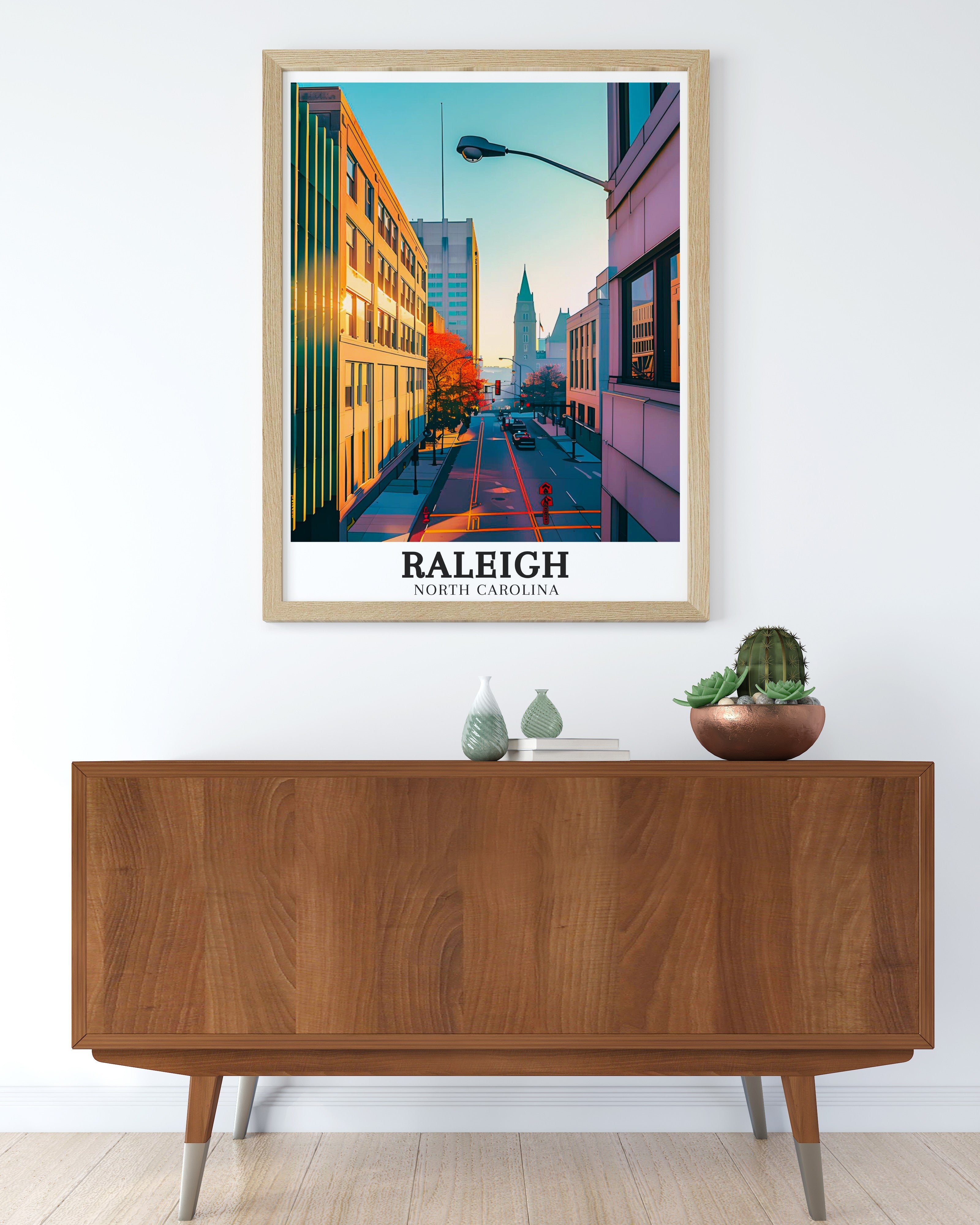 Raleigh Travel Poster - Downtown Raleigh Wall Decor - Durham Home Decor - Durham  Print-4