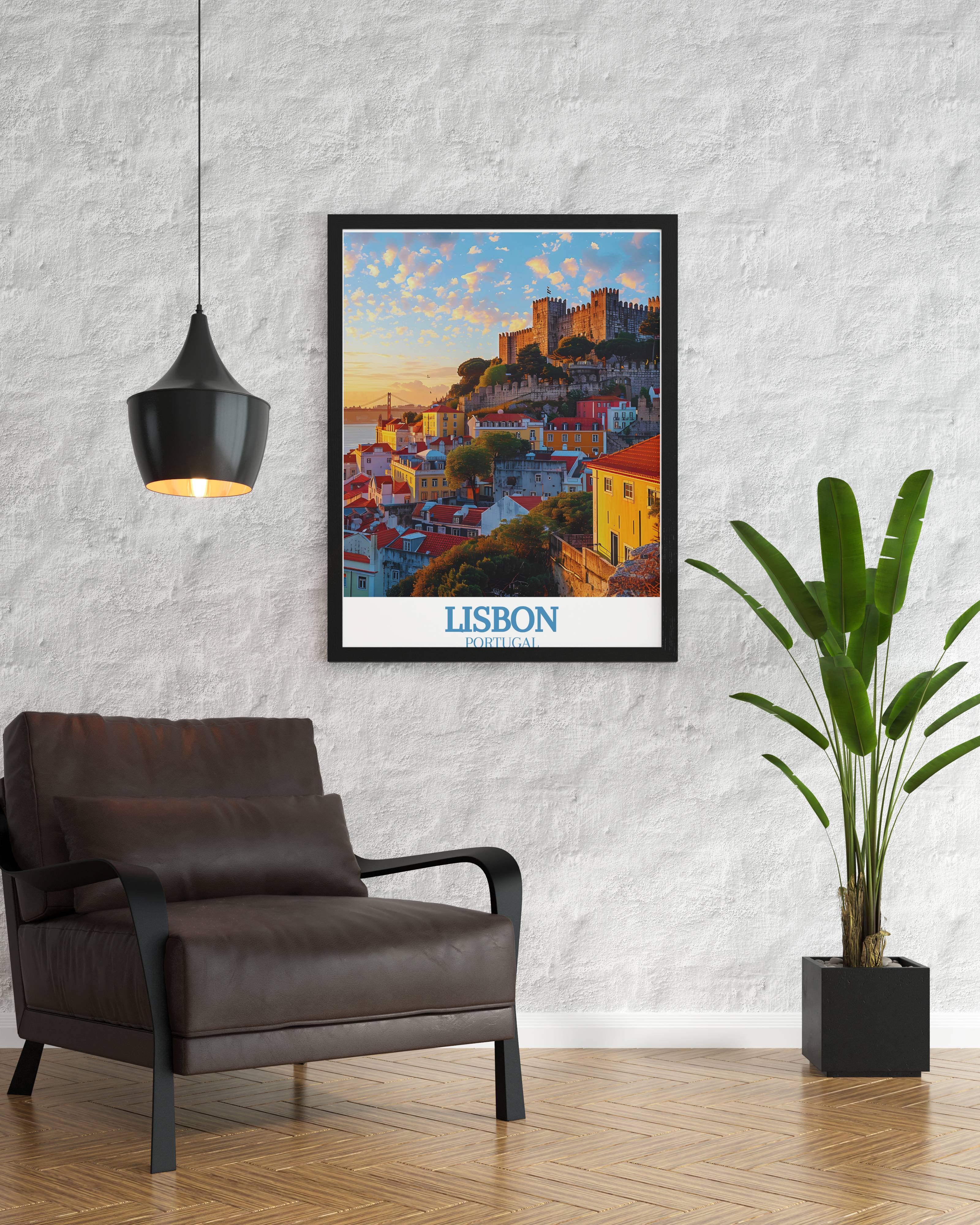 Lisbon Artwork - São Jorge Castle Ideal  Home Decor - Portugal Decor-4