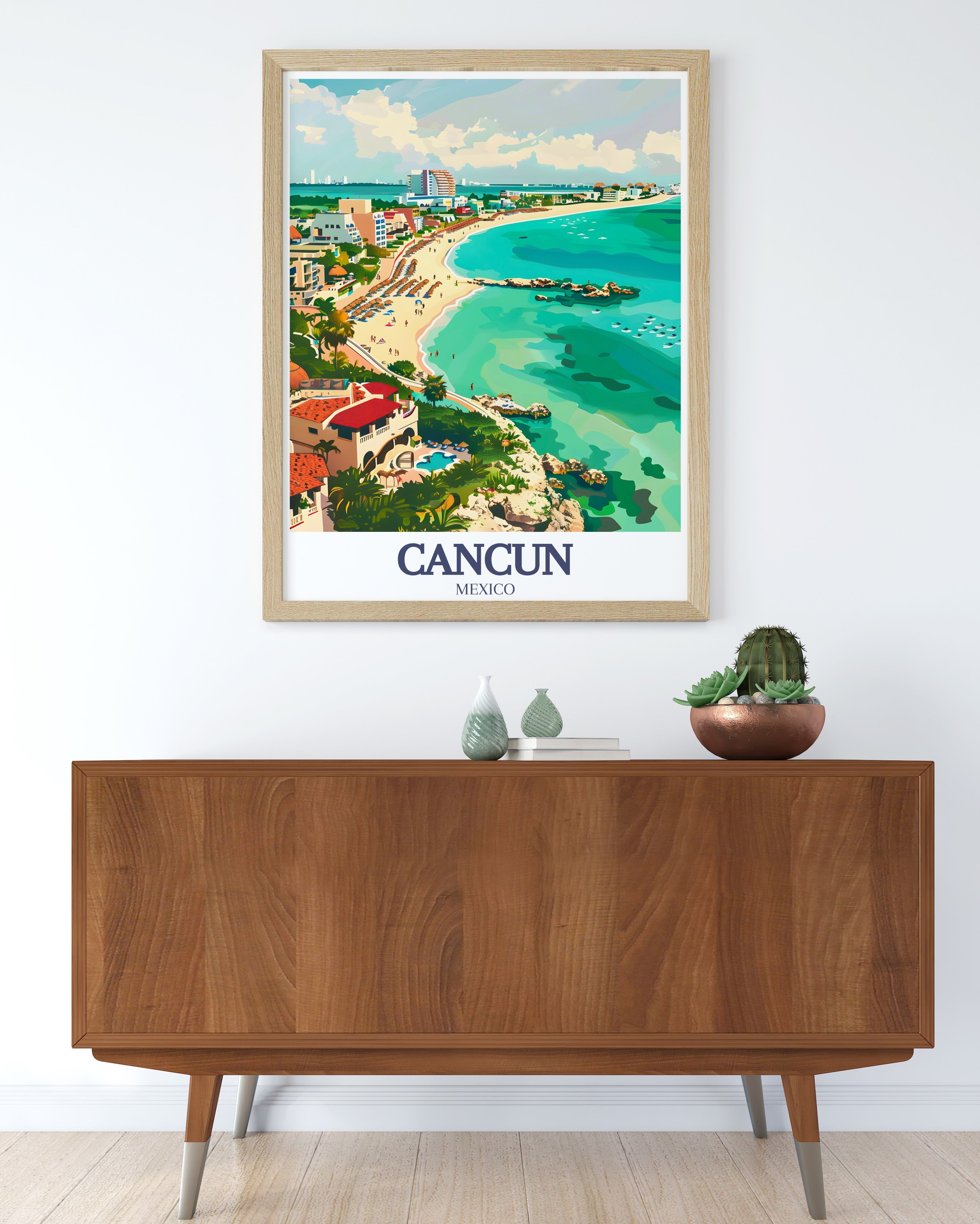 Cancun Art - Isla Mujeres and Mia Reef  Home Decor - Mexico   Decor-2