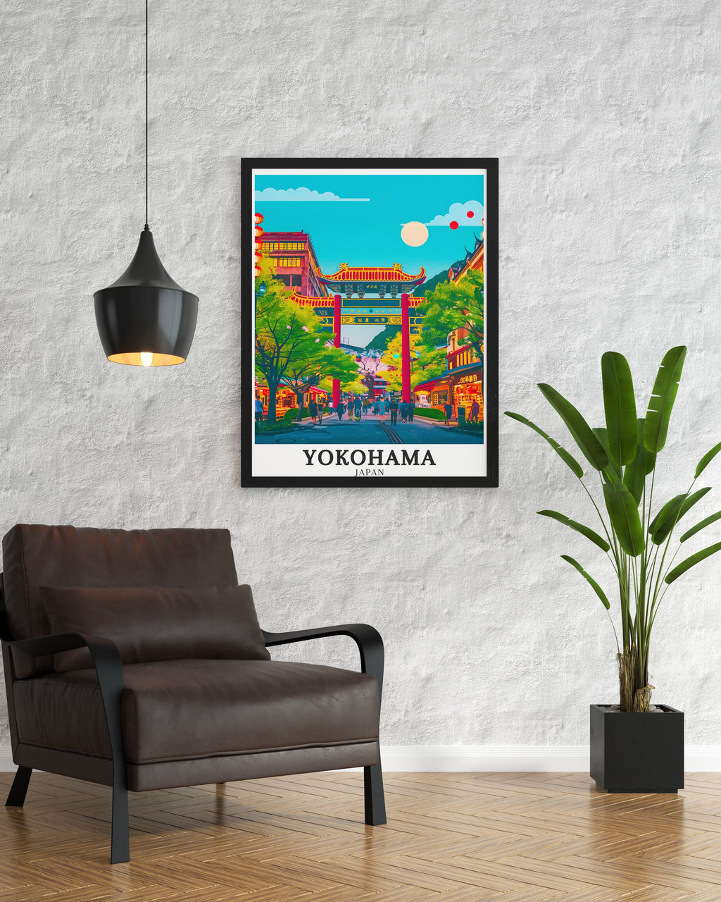 Yokohama Travel Print - Chinatown Wall Decor - Yamashitacho Home Decor - Yokohama Wall Print-2