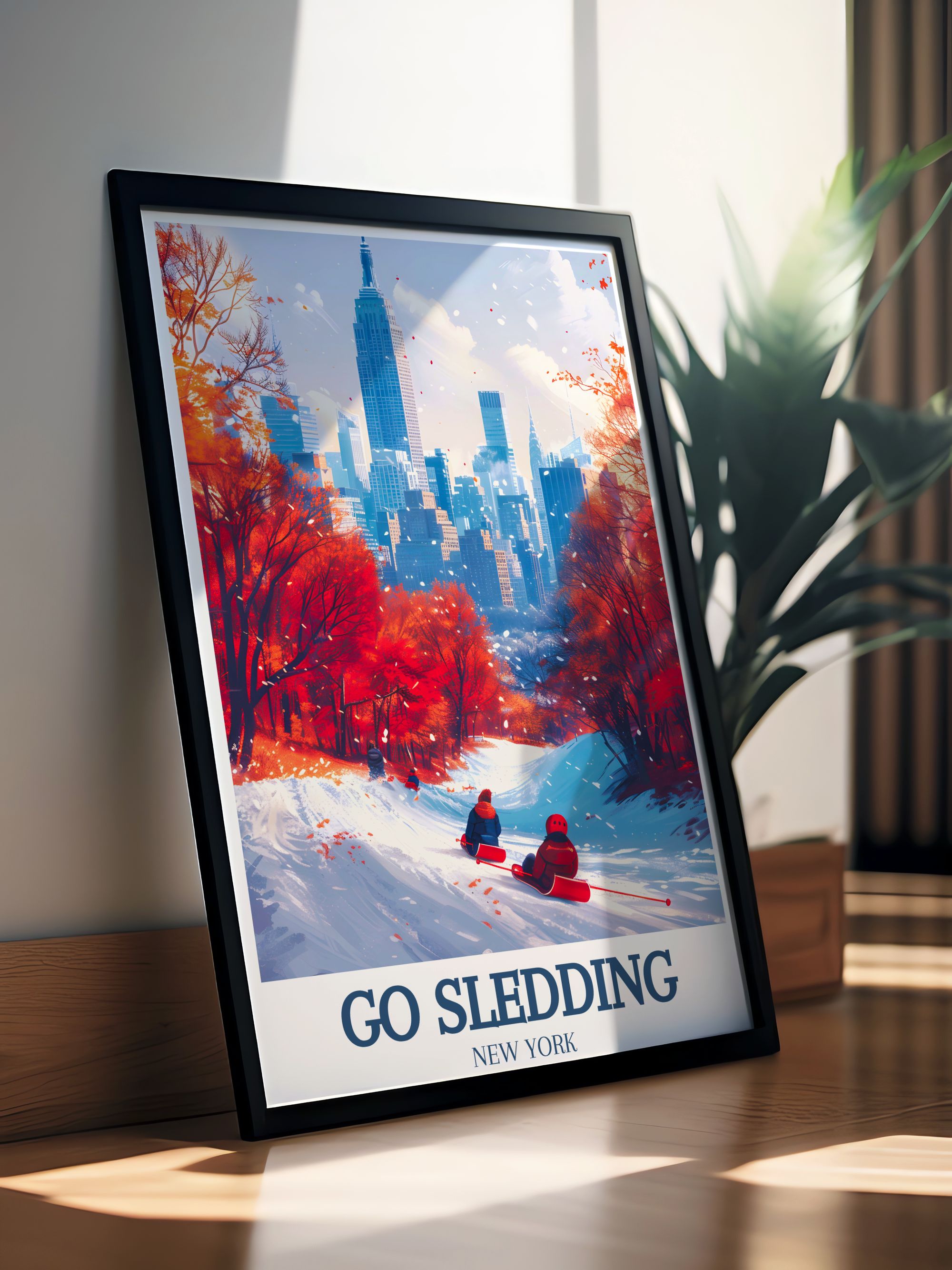 Go Sledding Vintage Posters - Central Park Home Decor - New York Wall Decor-3