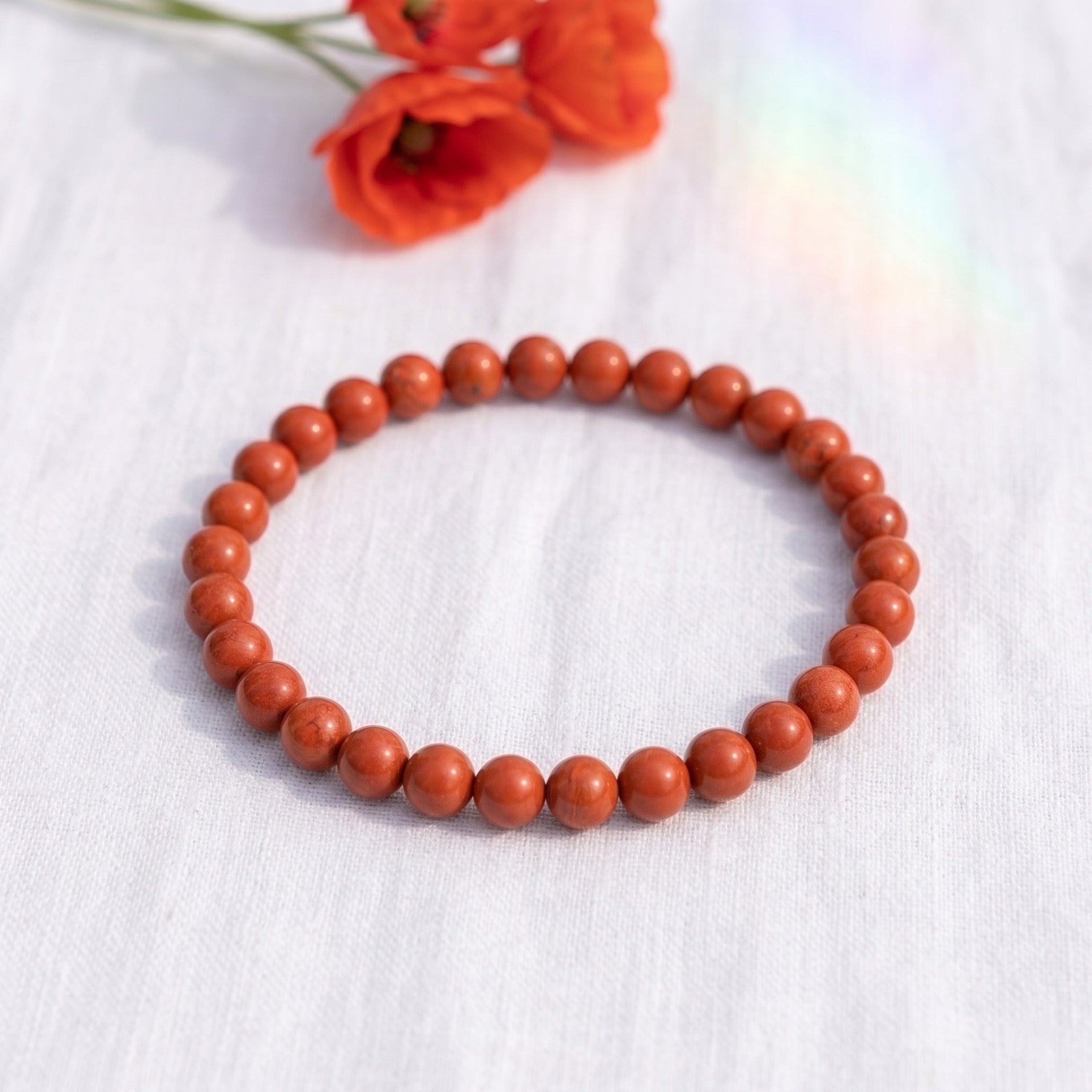 Bracelet en Jaspe rouge