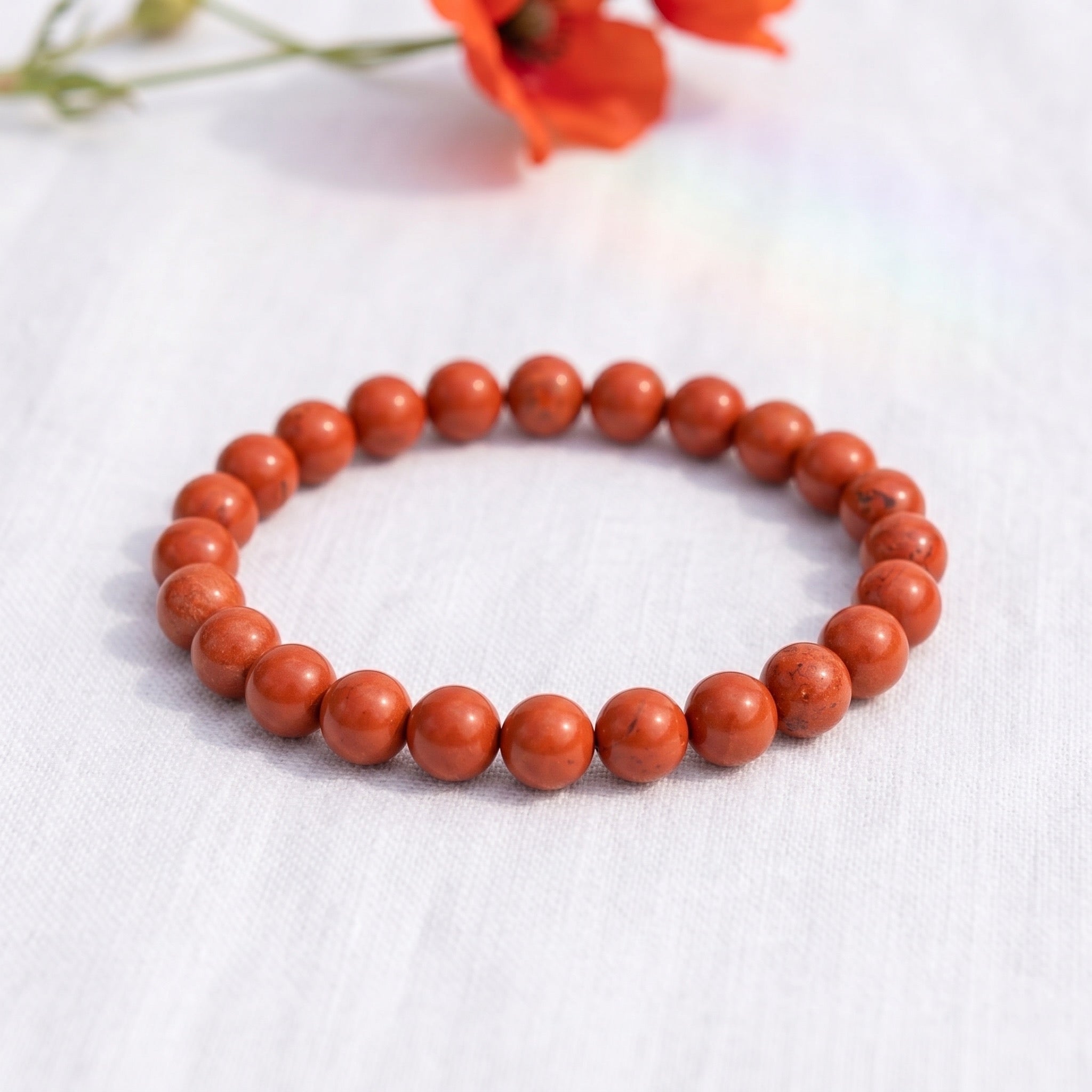 Bracelet en Jaspe rouge