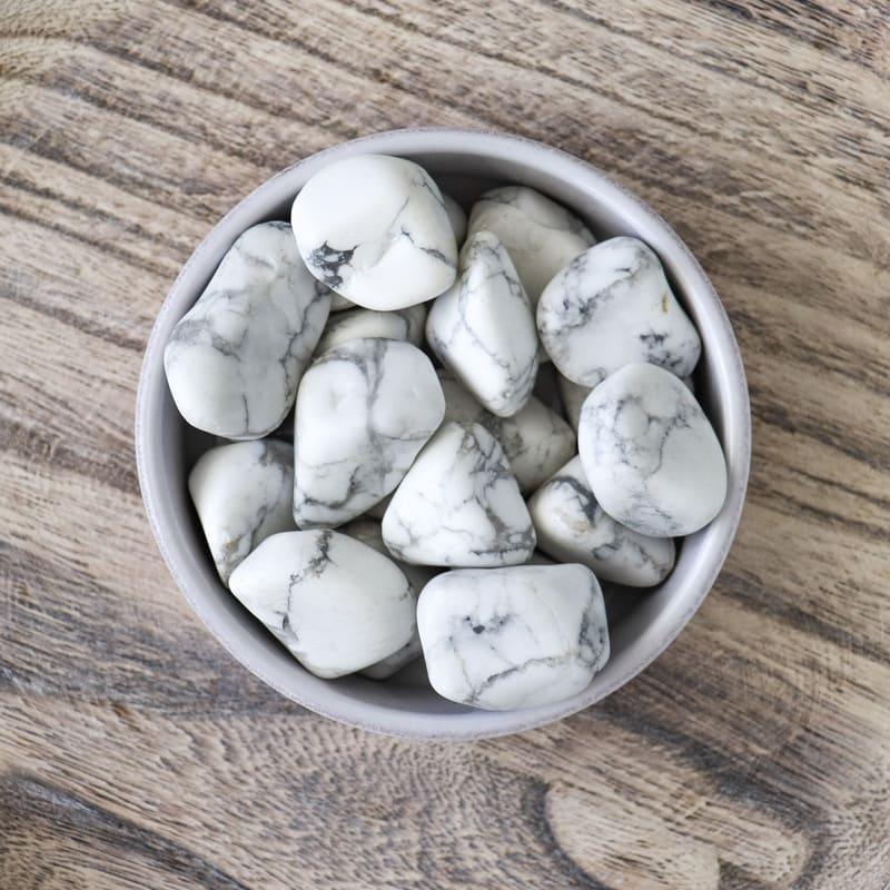 Pierre roulée en Howlite-2